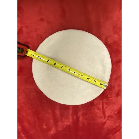 Womens Vintage The Broadway 100% Wool Ivory White Beret Paris Cute Fashion Hat - Picture 9 of 11